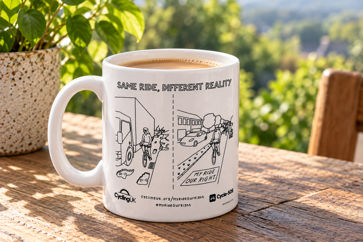 Same ride, different reality - ceramic mug