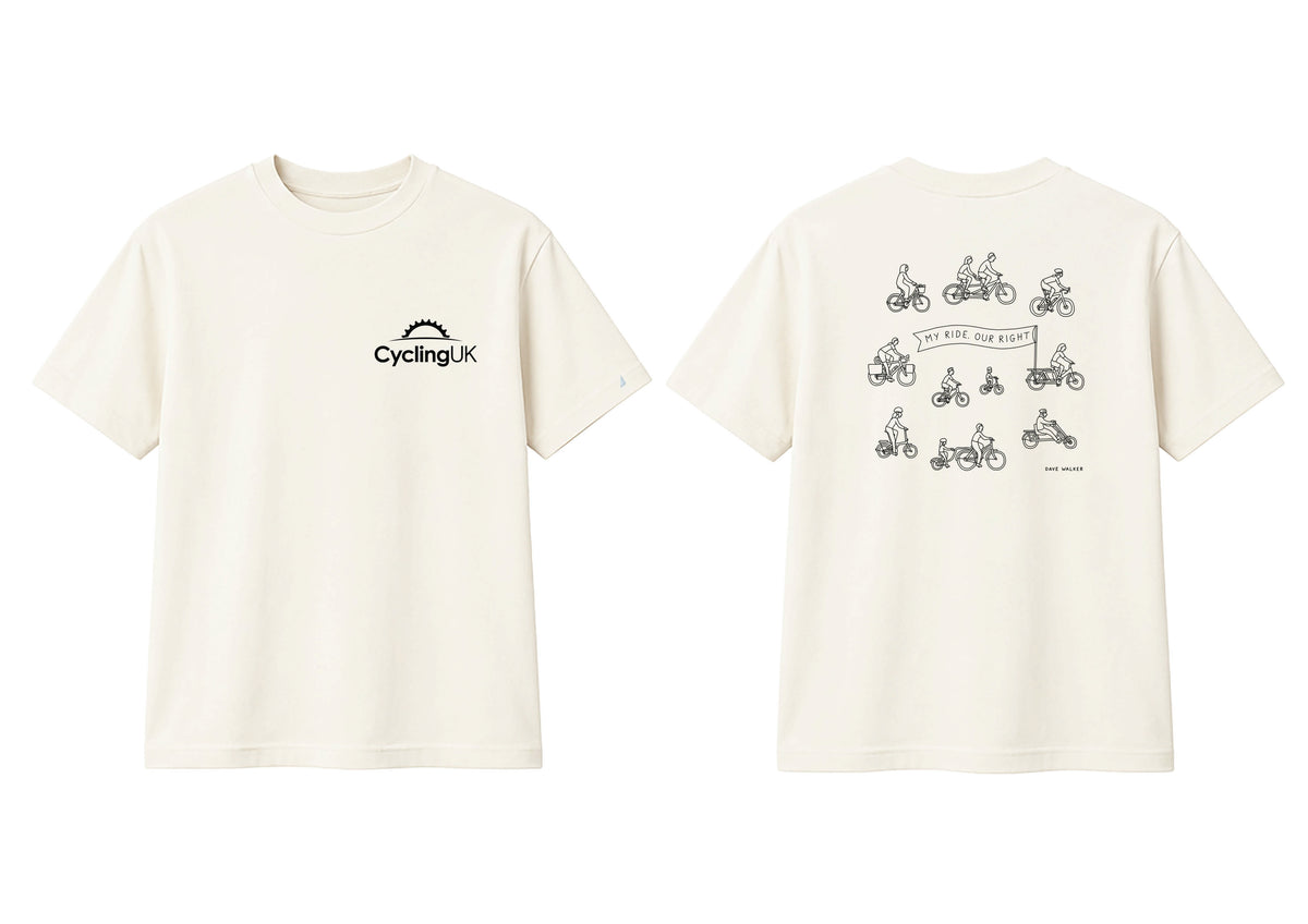 'My ride. Our right' short sleeve t-shirt - natural