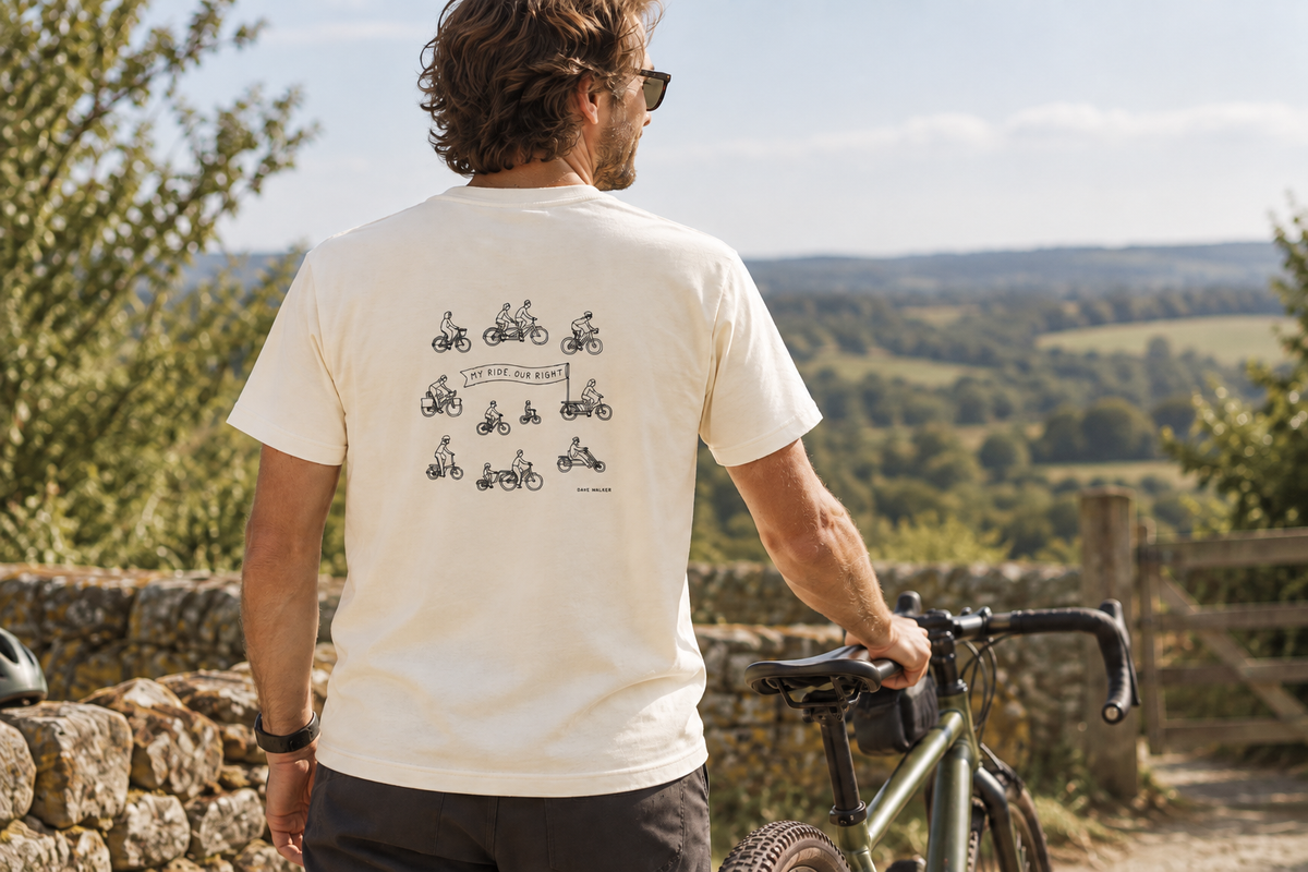 'My ride. Our right' short sleeve t-shirt - natural