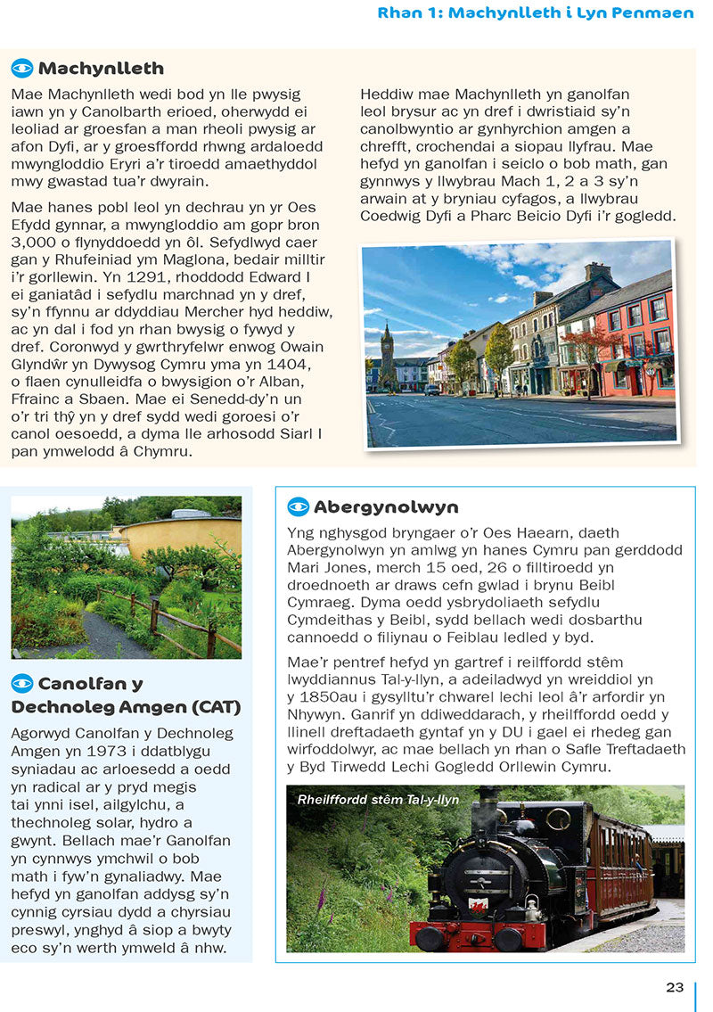 Teithlyfr llwybr Traws Eryri (Fersiwn Cymraeg)